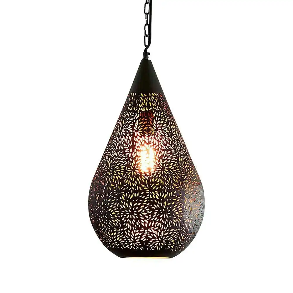 Belle Aquarius Iron Ceiling Pendant Light 54cm Hanging Lamp Decor Medium Black