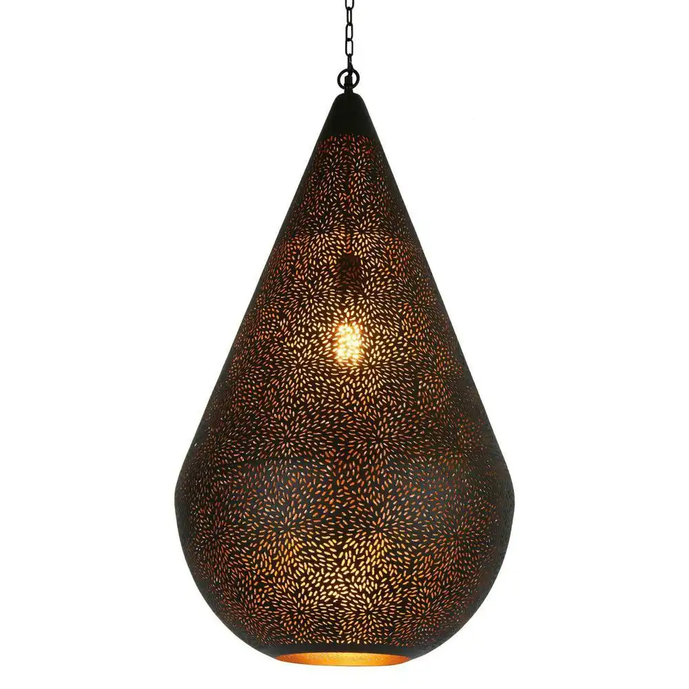 Belle Aquarius Iron Ceiling Pendant Light 90cm Hanging Lamp Decor Lrg Black