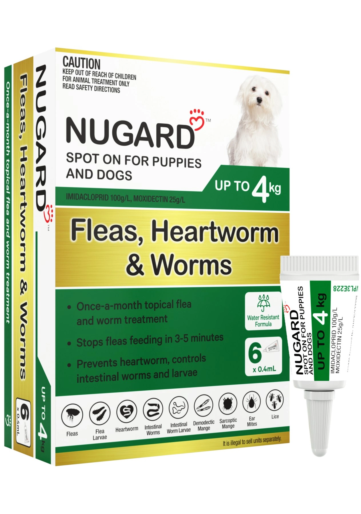 Nugard For Puppies and Toy Dogs Up to 4kg (Green)