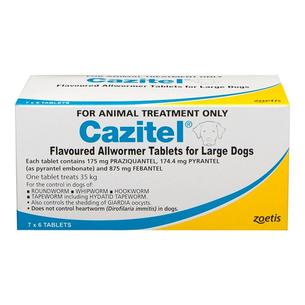 Cazitel Allwormer For Large?Dogs - Single Tablet, 6 Tablets & 42 Tablets