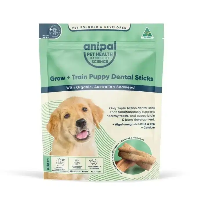 ANIPAL Grow+Train Puppy Dental Sticks 160g