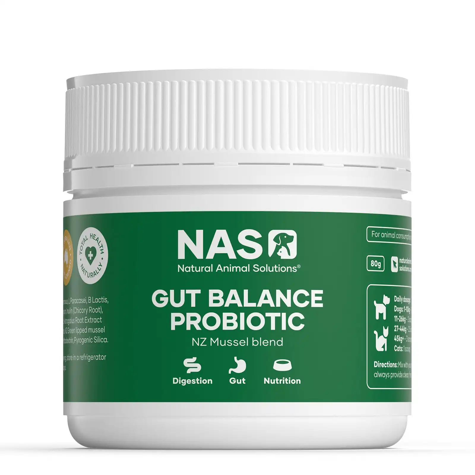 Nas Gut Balance Probiotic Nz Mussel 80g & 150g