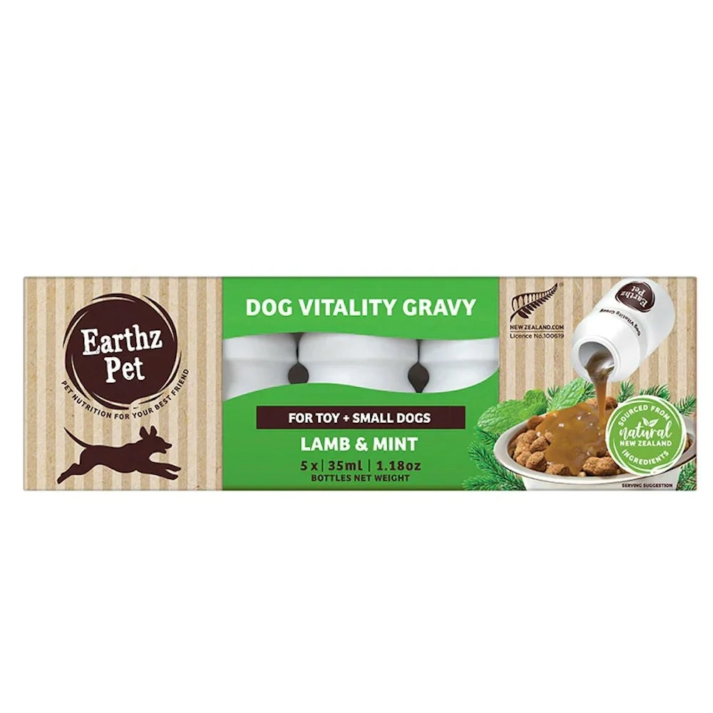 Earthz Pet Dog Food Vitality Gravy Lamb & Mint For Toy and Small Dogs - 5 Pack & 25 Pack