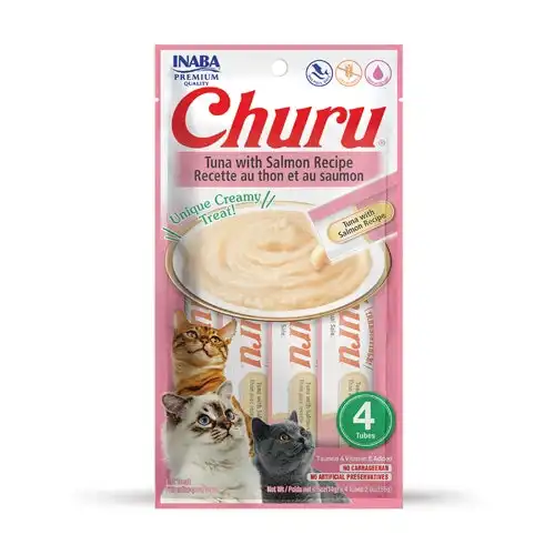 Inaba Churu Purée Cat Treats - Tuna with Salmon Purée