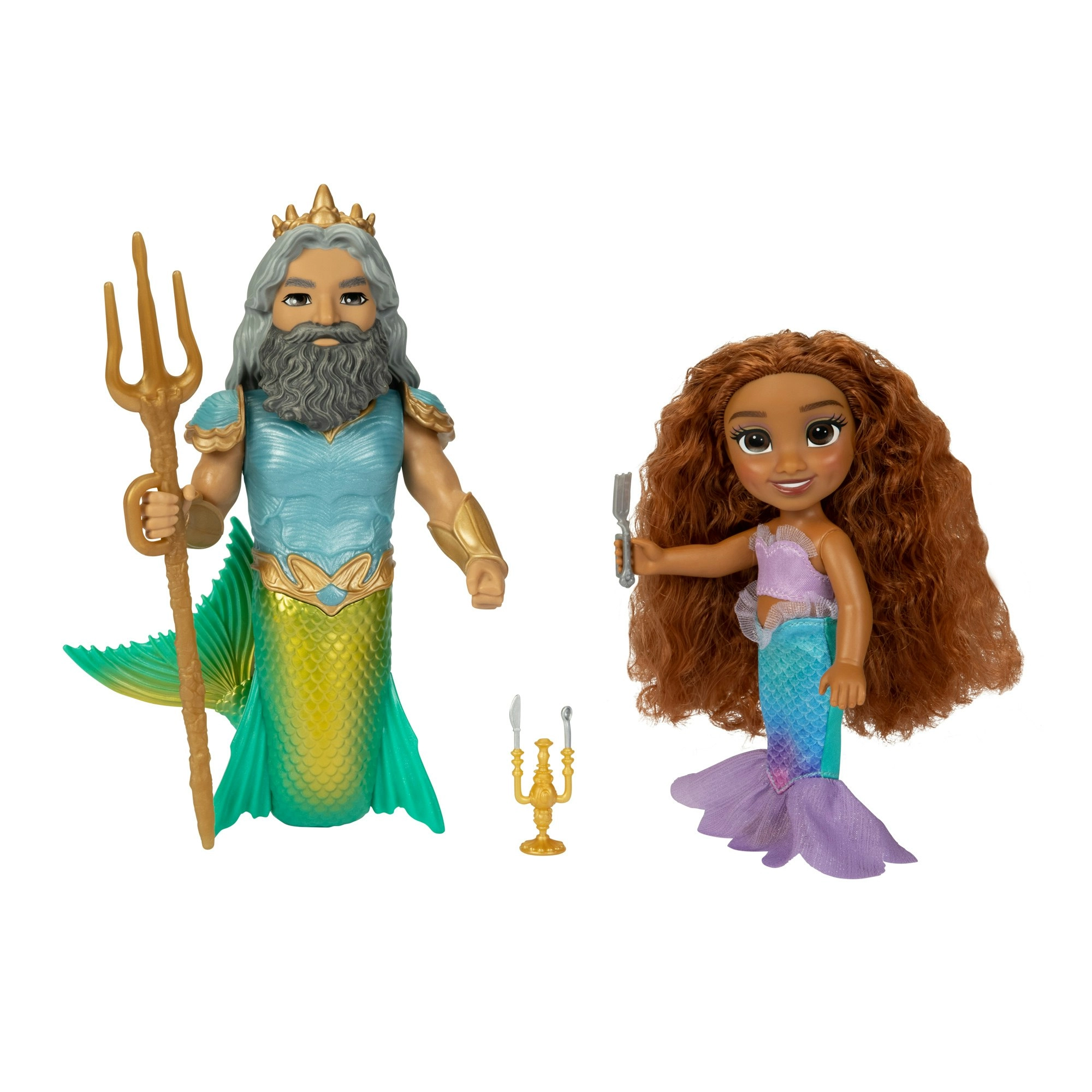 Disney Princess The Little Mermaid Live Action - 6" Petite Ariel And Triton Set