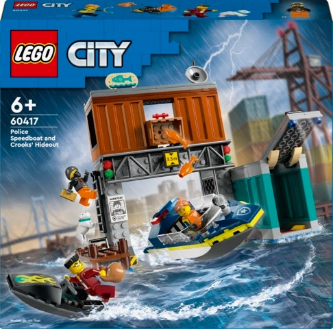 LEGO City Police Speedboat and Crooks' Hideout 60417