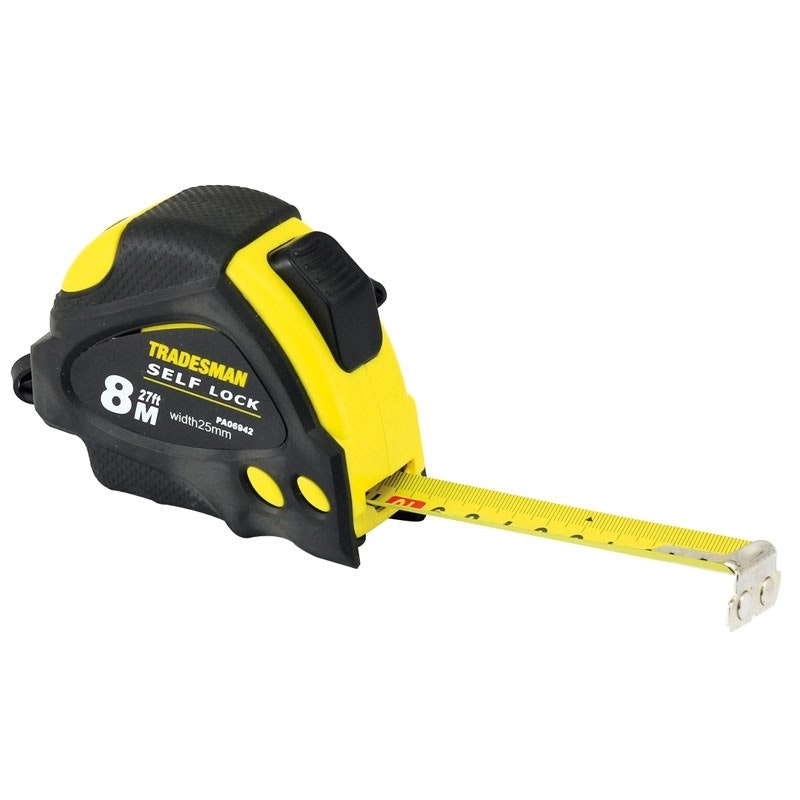 Gripwell Self Lock Tape Measure 8m/27ft x 25mm