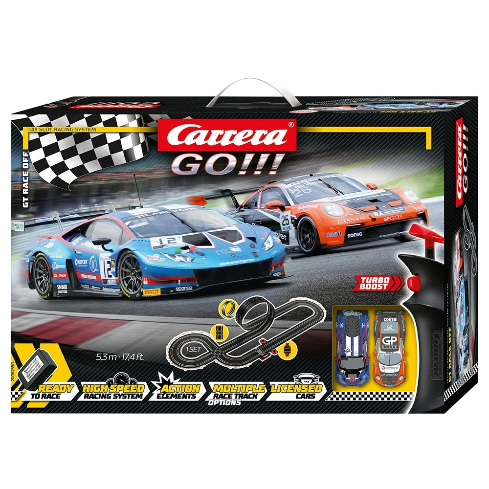 Carrera Go! GT Car Race Off 5.3m Kids/Children Slot Racing Track Toy w/Remote 6+