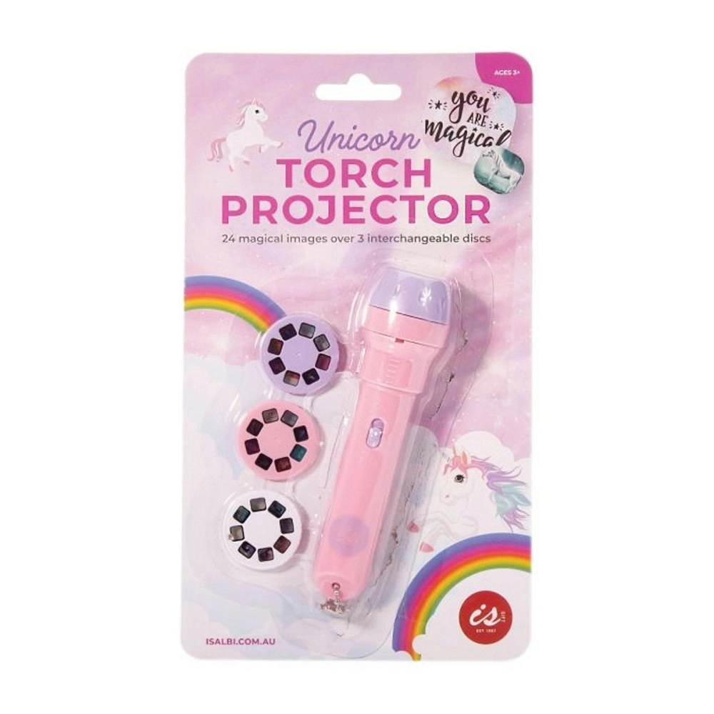 Isgift Torch Projector Unicorn Fantasy Kids/Childrens Toy Pink 3x3x12.5cm