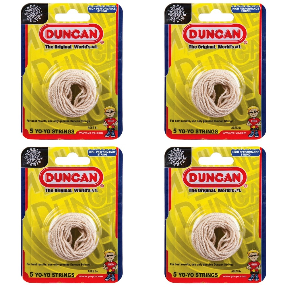 4x 5PK Duncan Yo Yo Cotton Replacement Spare Strings Toy Kids/Children 6y+ White