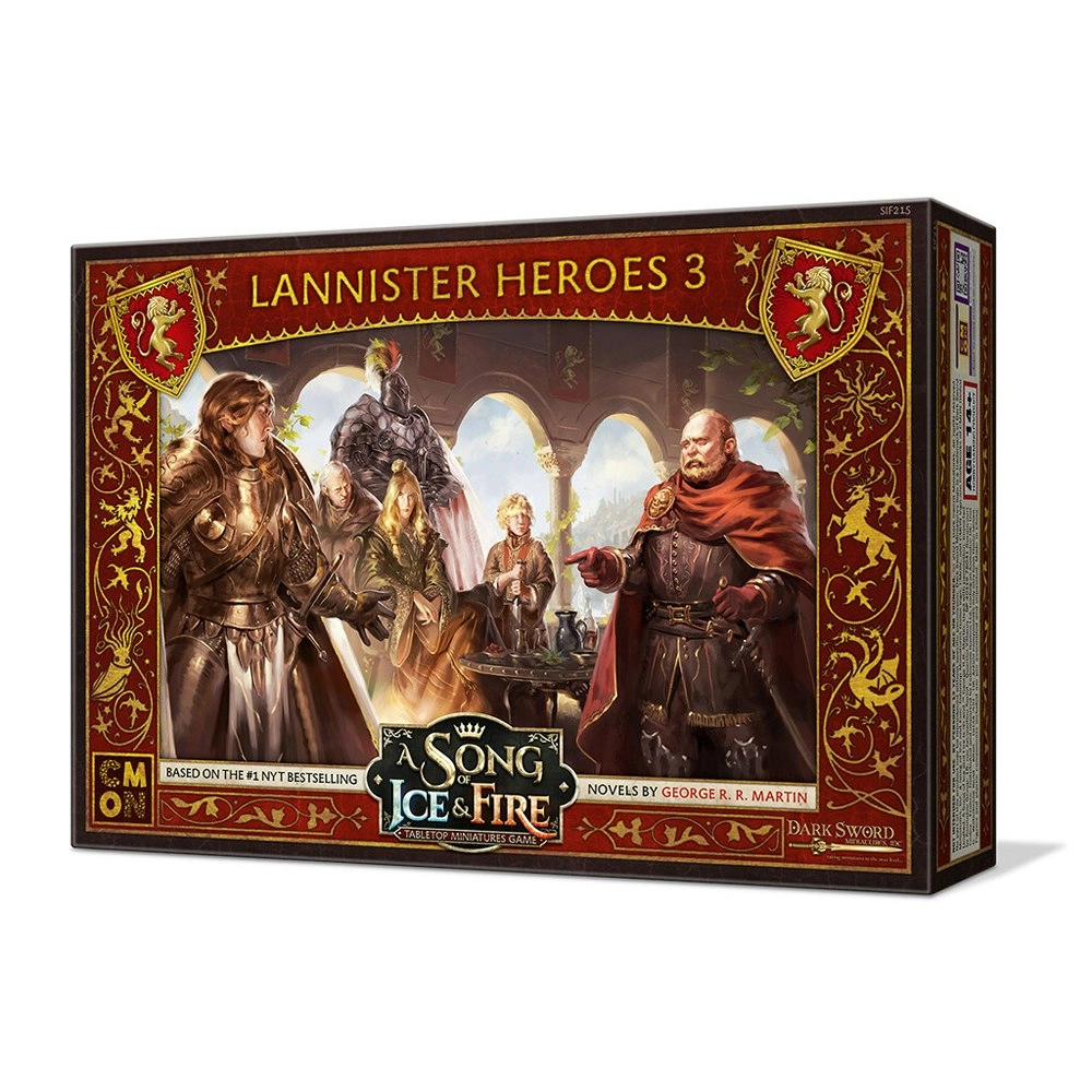 CMON A Song Of Ice & Fire Miniatures Game Figure TTRPG Lannister Heroes 3 14y+