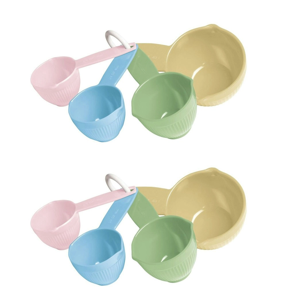 2x 4pc Cuisena Melamine Measuring Cup Spoon/Scoop Set Baking/Kitchen Utensil Set