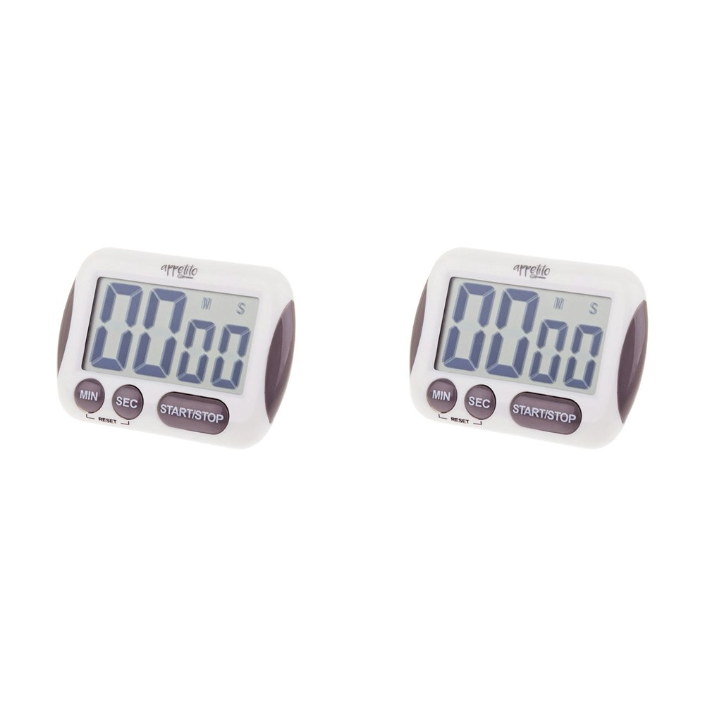 2x Appetito Digital Timer W/Large Lcd Display 100 Minutes Home Kitchen Cooking