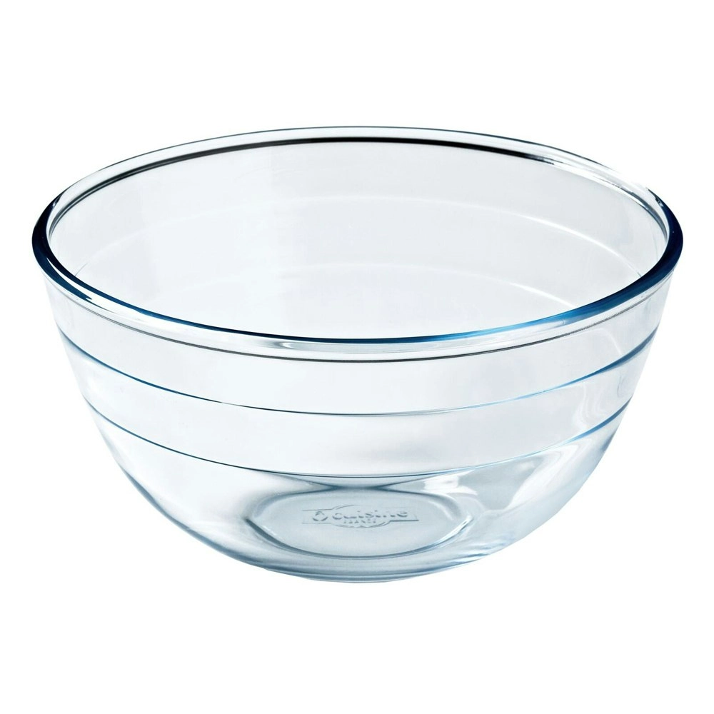 O Cuisine 24cm/3L Glass Mixing Bowl Dish Round Kitchen Baking Cookware Clear