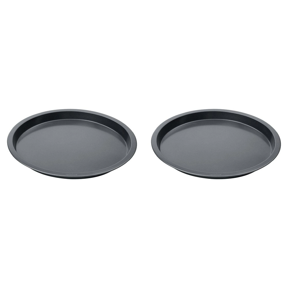 2PK Wiltshire Easybake Round Deep Thick Crust Pizza Pan Oven Baking Tray 31cm