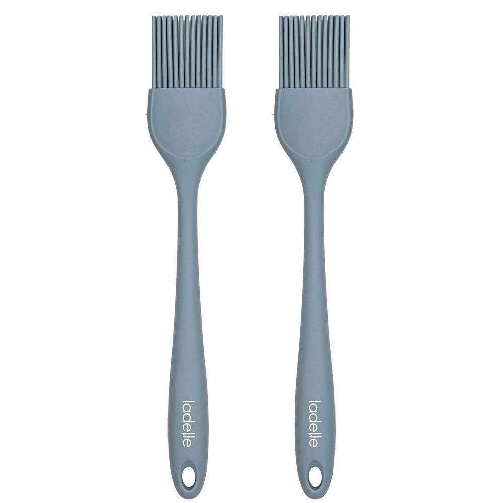 2x Ladelle Craft Blue Silicone Brush Cooking/Serving Utensil 27.5x4.5x1.5cm