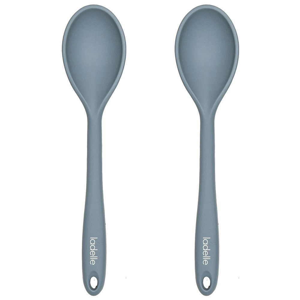 2x Ladelle Craft Blue Kitchenware Silicone Spoon Cooking/Serving Utensil 28x6cm