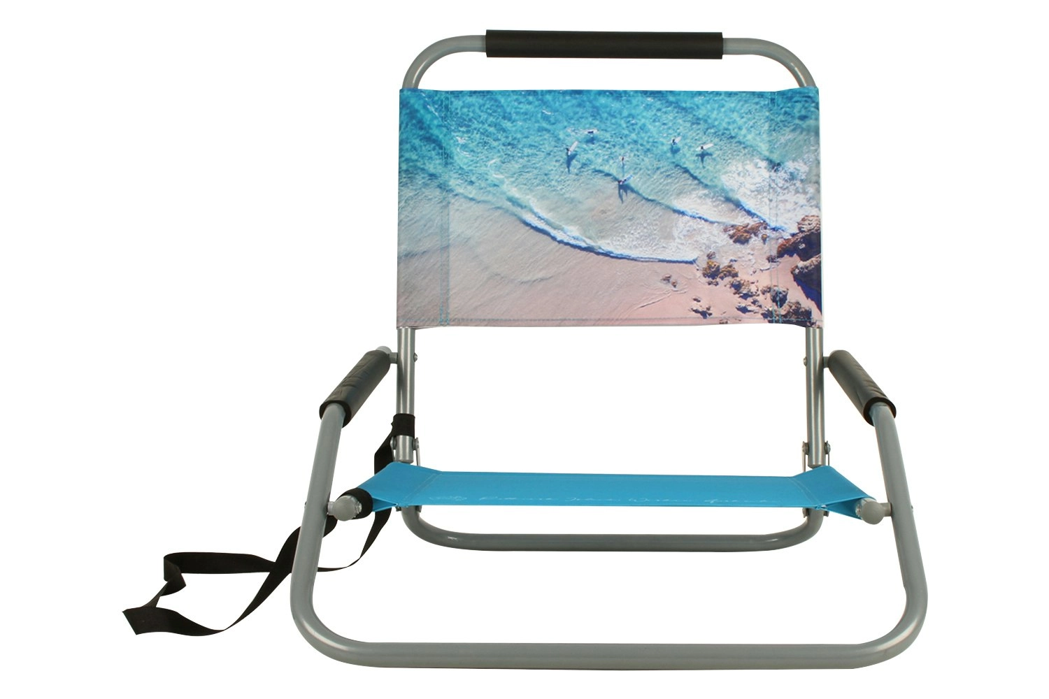 Good Vibes 60x58cm Destination Beach/Outdoor Chair Byron w/ Steel Frame Blue