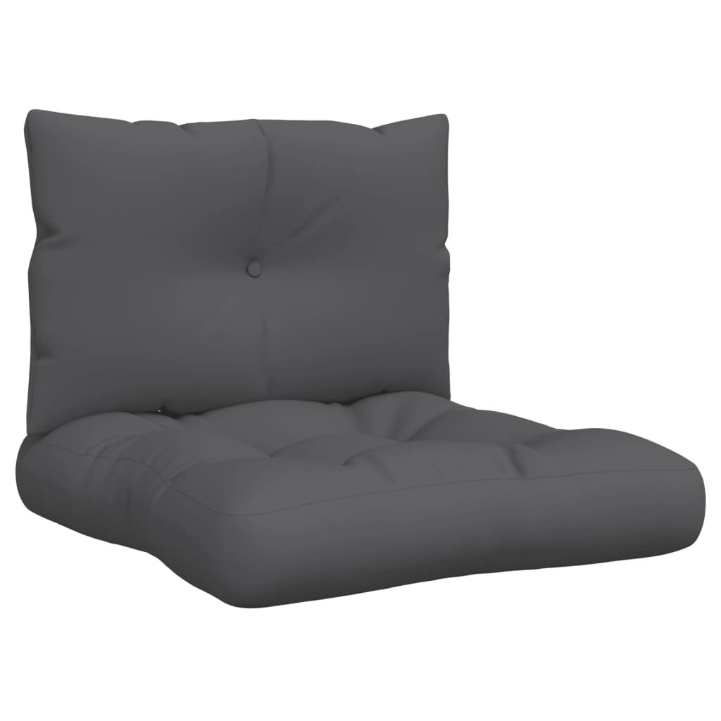 Pallet Cushions 2 pcs Anthracite Fabric 360834