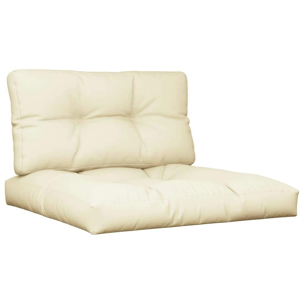 Pallet Cushions 2 pcs Cream Fabric 360691