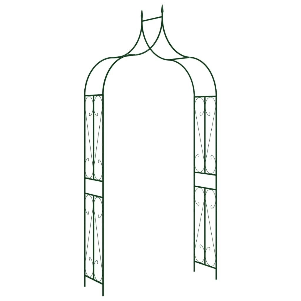 Garden Arch Dark Green 120x38x258 cm Iron 47094