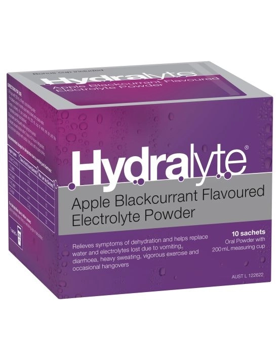 Hydralyte Electrolyte Powder Apple Blackcurrant 10 Pack