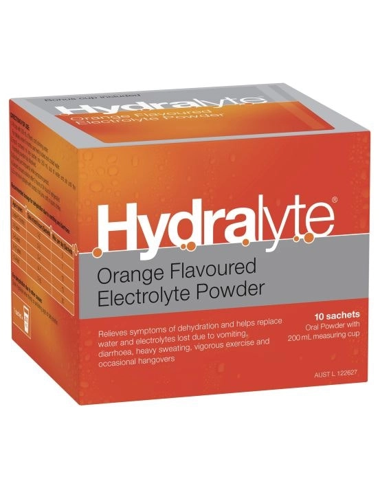 Hydralyte Electrolyte Powder Orange 10 Pack