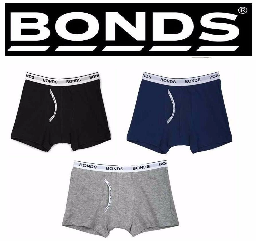 Bonds Boys Guyfront Trunk Underwear Trunks Boxers Shorts Boyleg Black Boy Blue