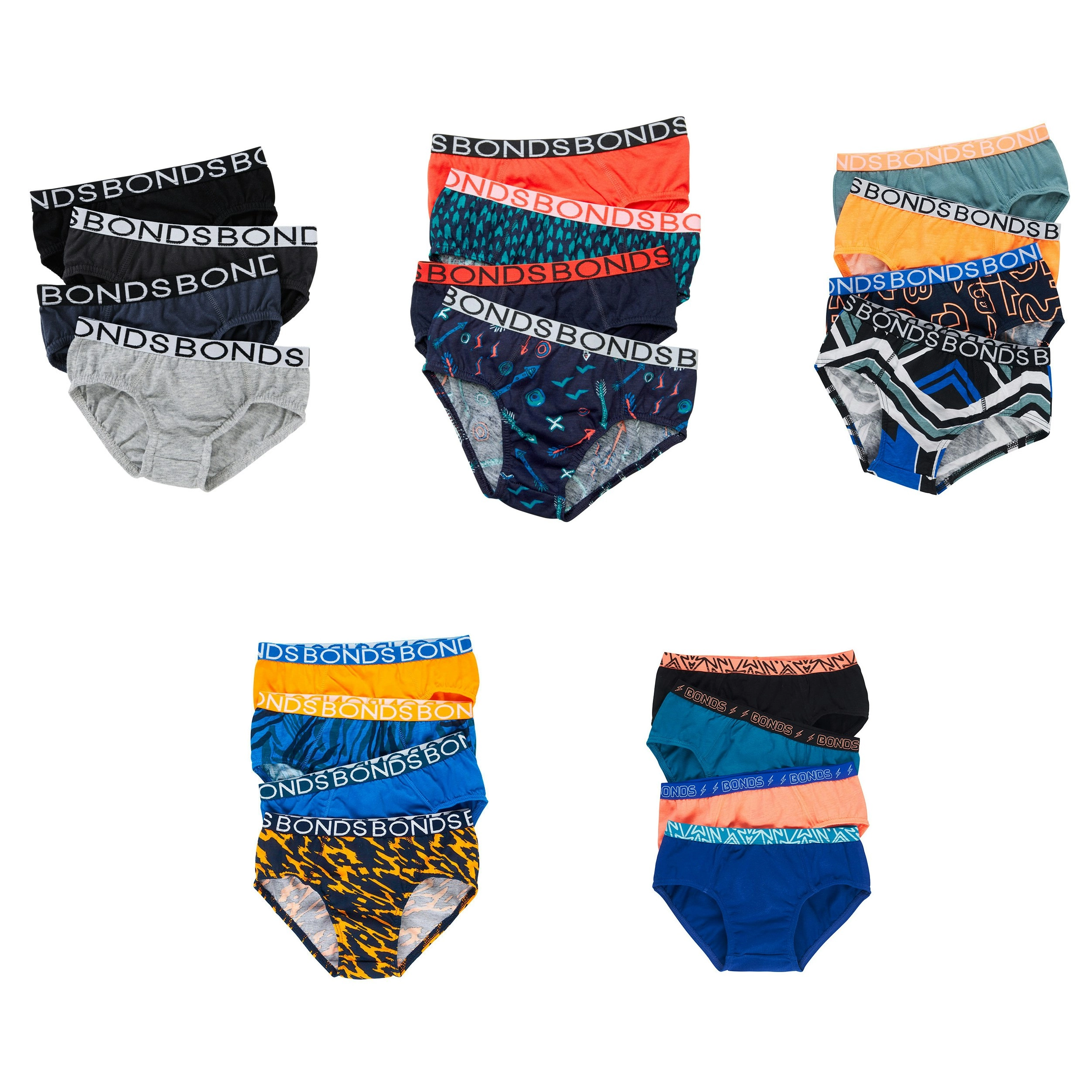 New Bonds Boys Kids Underwear 4 Pairs Undies Brief Briefs