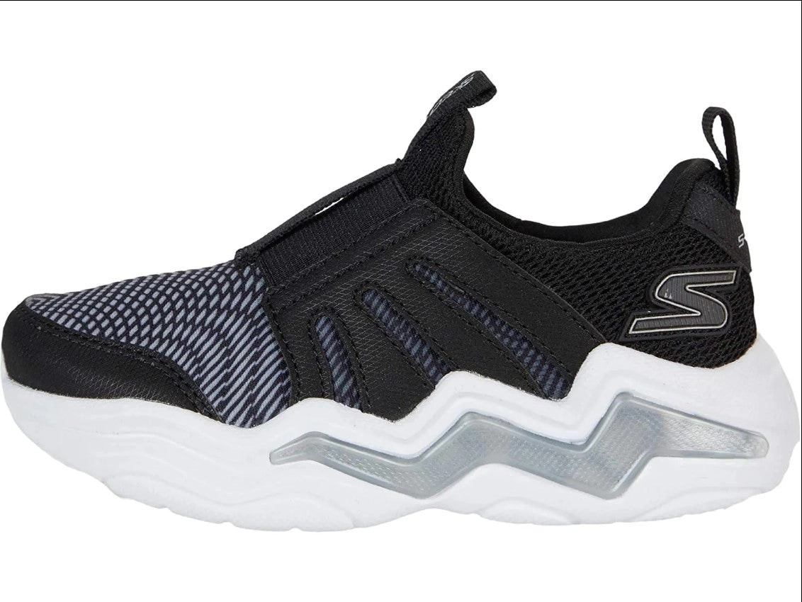 Kids Skechers Erupters Iv - Zandor Black/Silver Boys Light Up Trainers