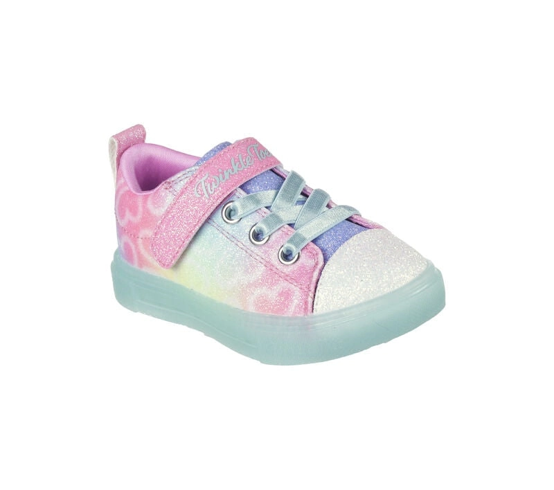 Girls Skechers Twinkle Sparks Ice - Dreamsicle Multi Light Up Kids Sneaker Shoes