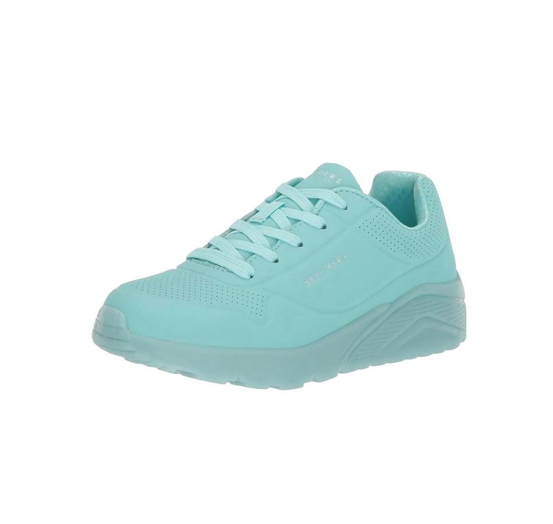 Kids Skechers Uno Ice Turquoise Comfy Unisex Running Shoe