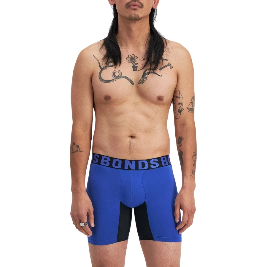 12 X Bonds Mens Chafe Off Trunk Underwear Undies Blue And Black