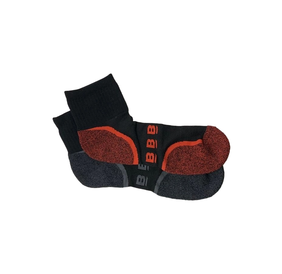 10 Pairs X Bonds Mens Super Comfy Quarter Crew Socks Black & Orange