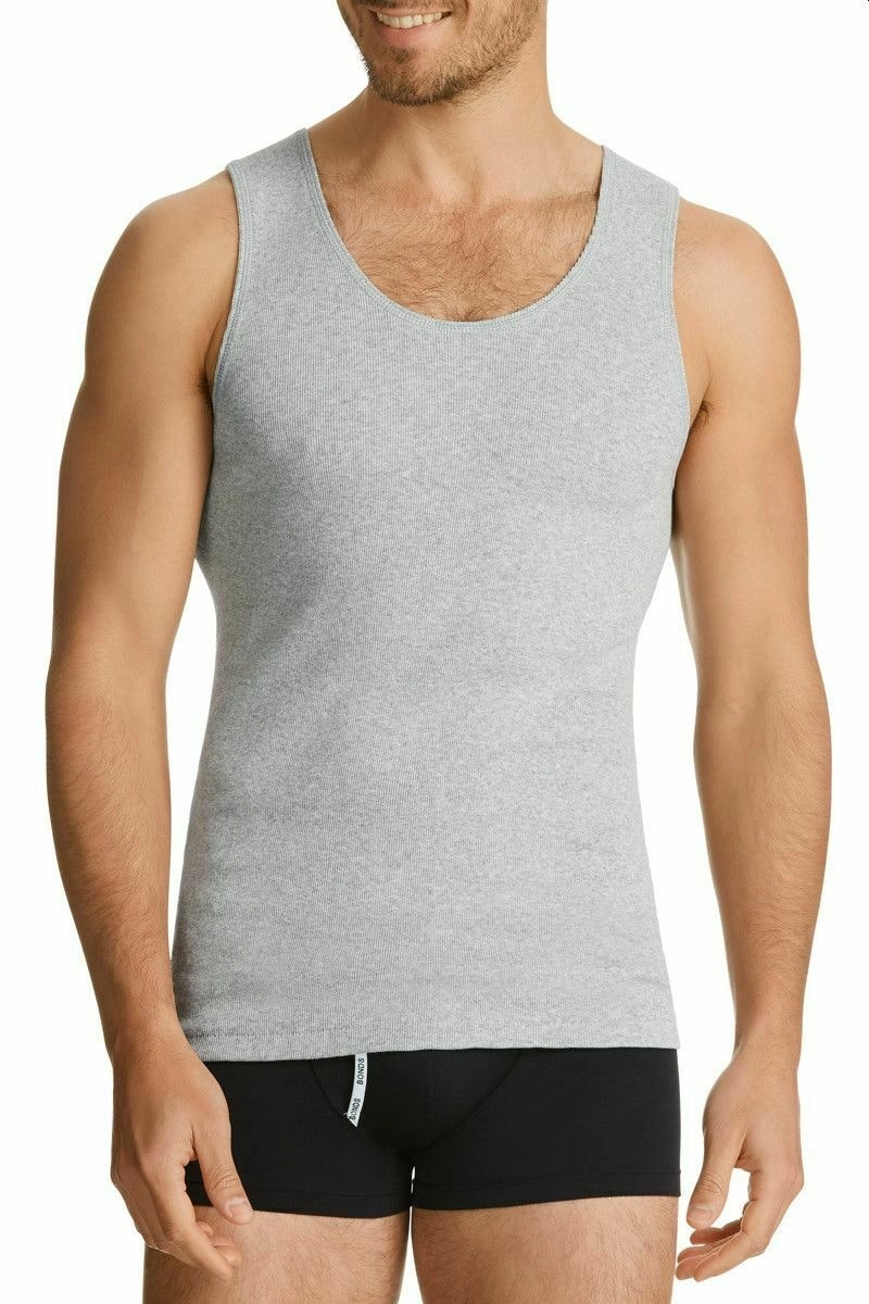 6 x Bonds Chesty Mens Singlets - Grey