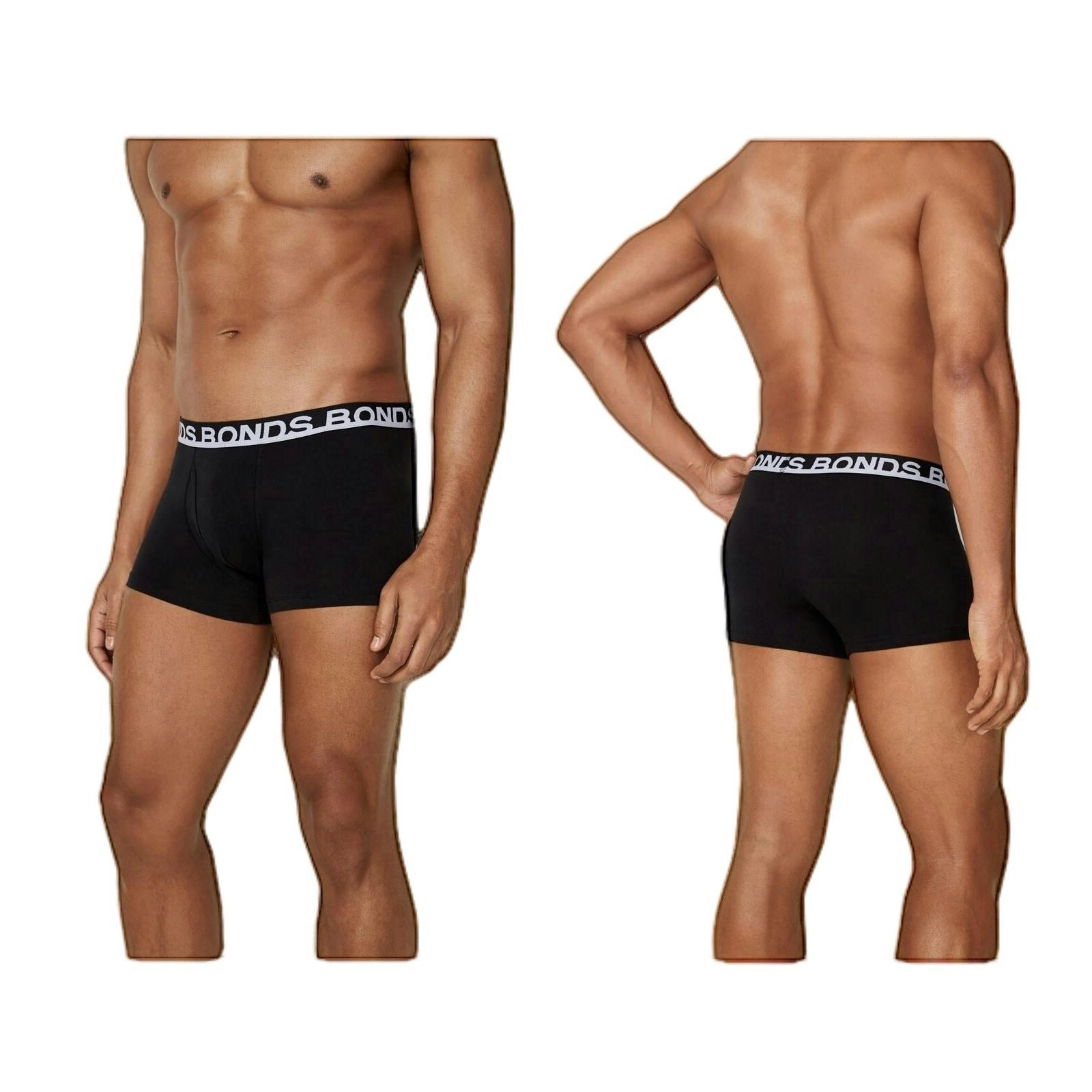 4 x Bonds Everyday Trunks - Mens Underwear Black Shorts Boxers Briefs Jocks