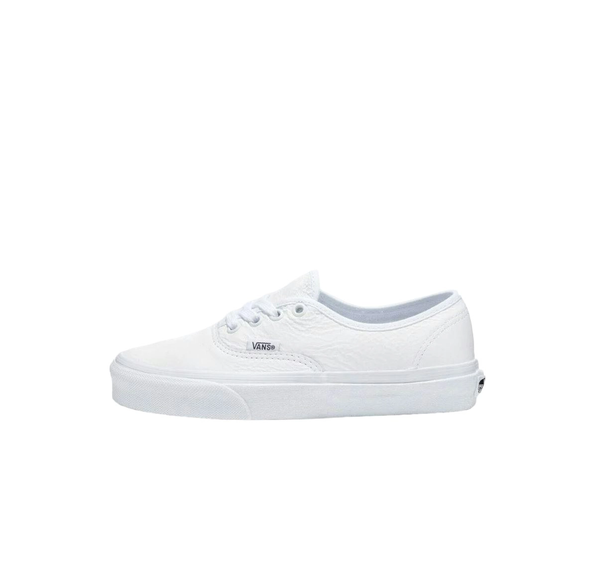 Unisex Vans Authentic Premium Leather True White Lace Up Shoes