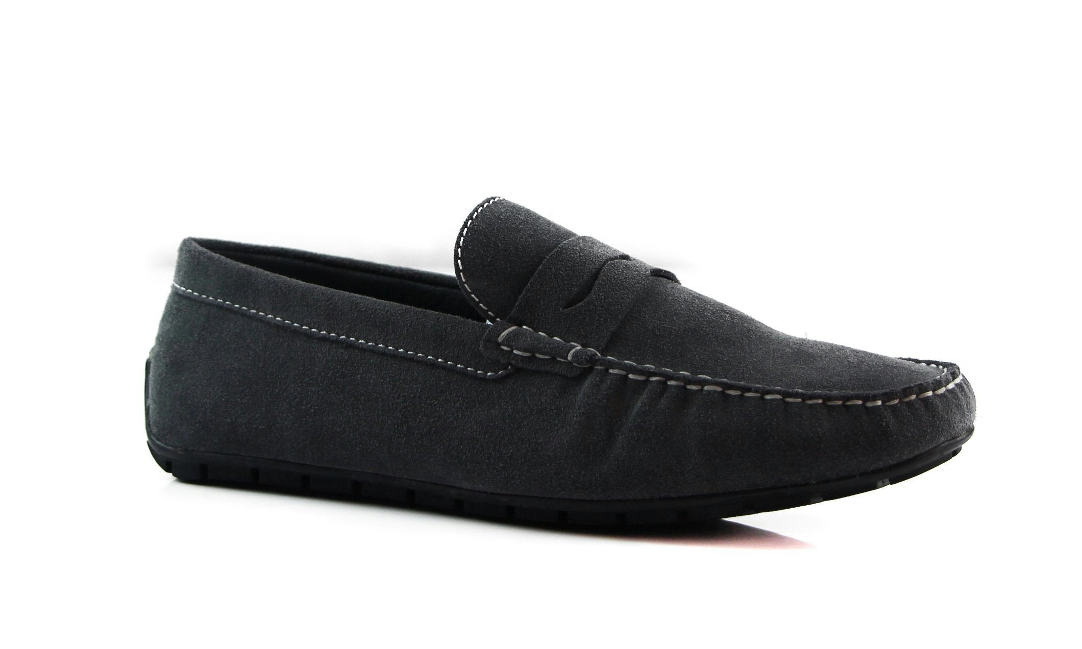 Mens Zasel Breeze Slip On Dark Grey Suede Boat Shoes