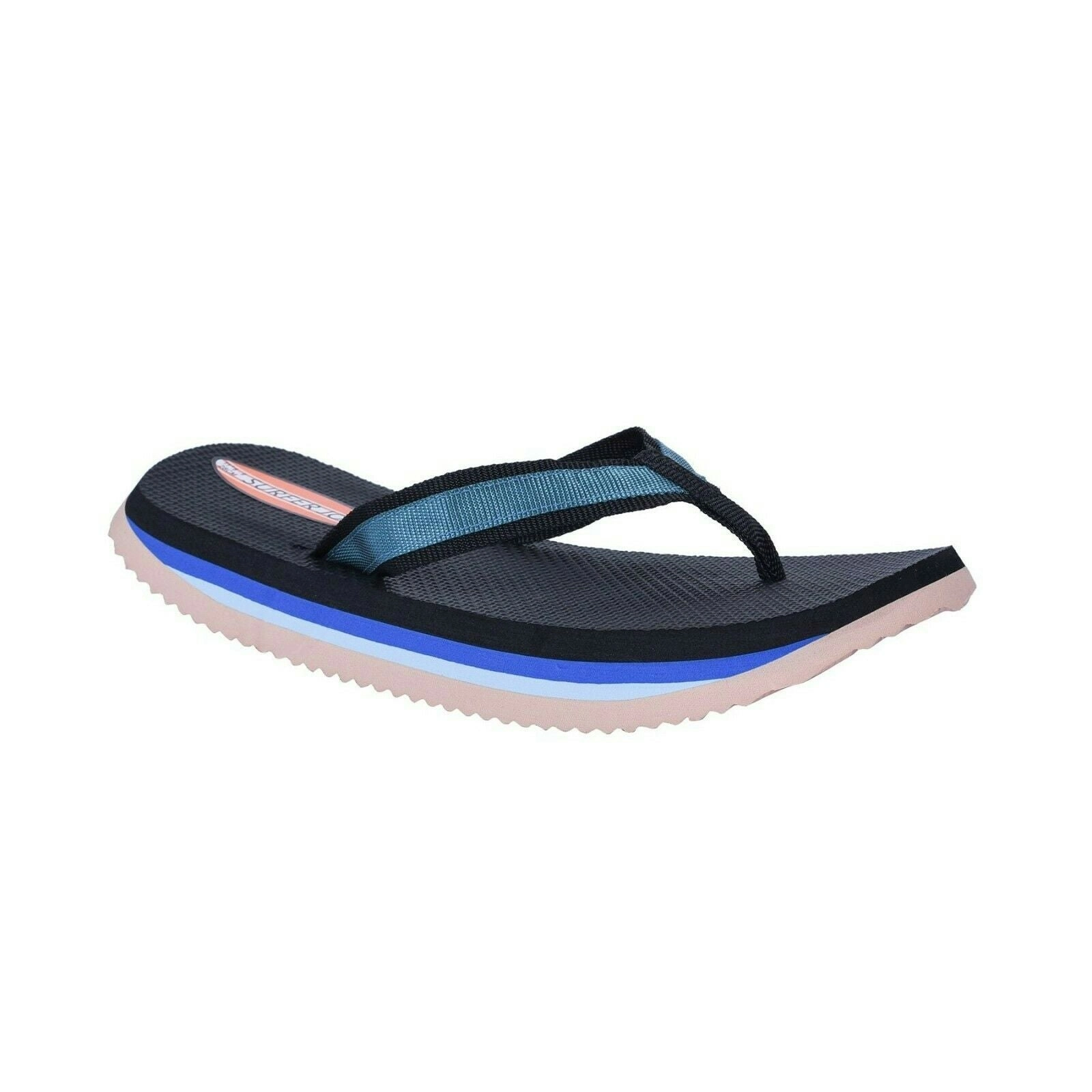 3 x Mens Original Surfer Joe Thongs Sandals Shoes Slippers Black Blue Flip Flops