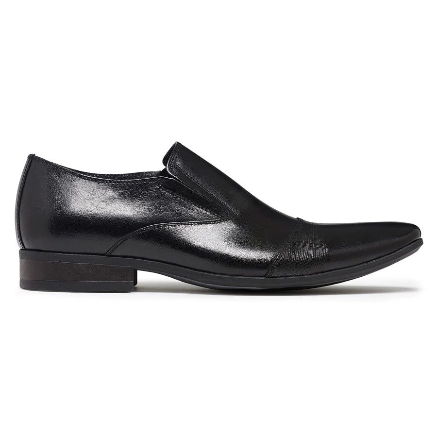 Mens Julius Marlow Bernie Black Leather Slip On Work Shoes