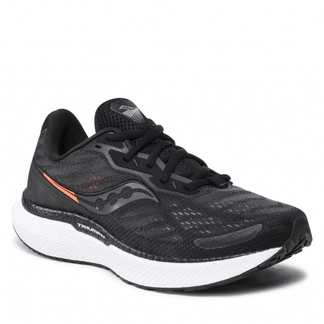 Mens Saucony Triumph 19 - Running Shoes Black/White