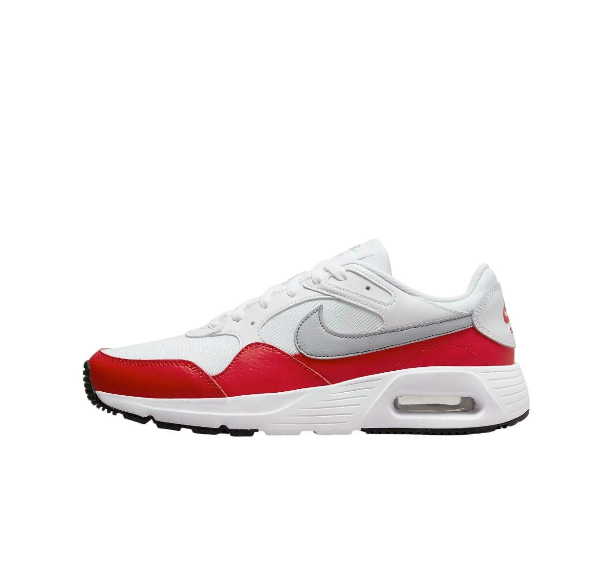 Mens Nike Air Max Sc White/Grey/Red Athletic Shoes