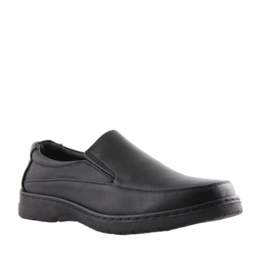 Mens Woodlands Shortall Black Slip On Dress Formal Work Shoes