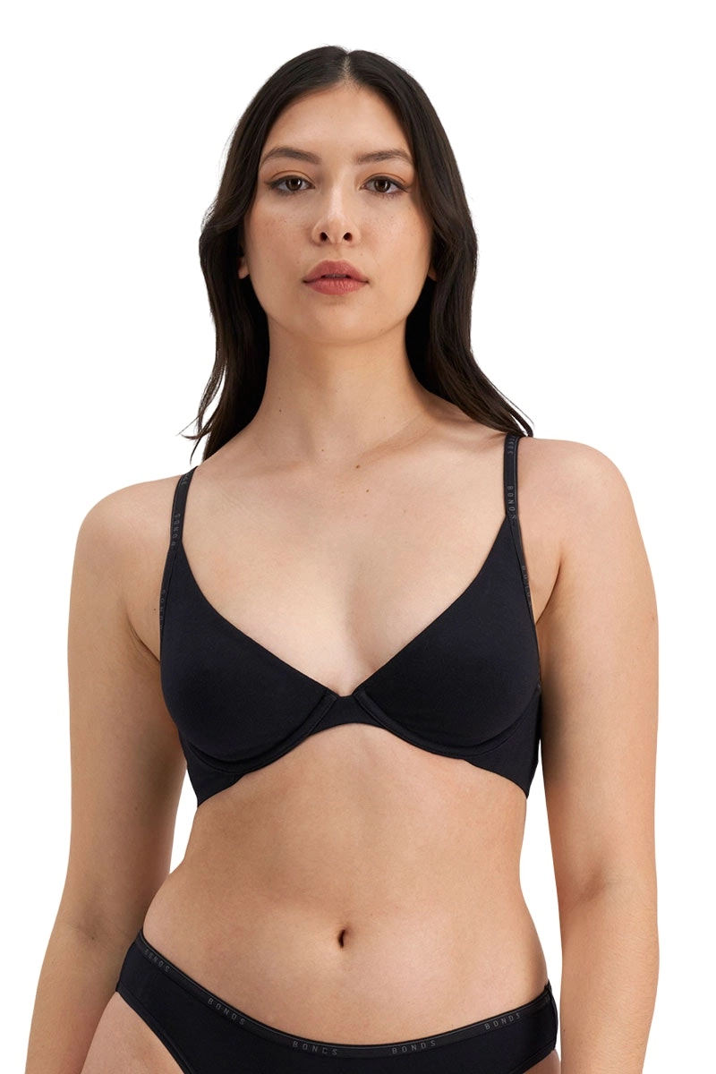 5 x Bonds Womens Everyday Organics Underwire Bra Black