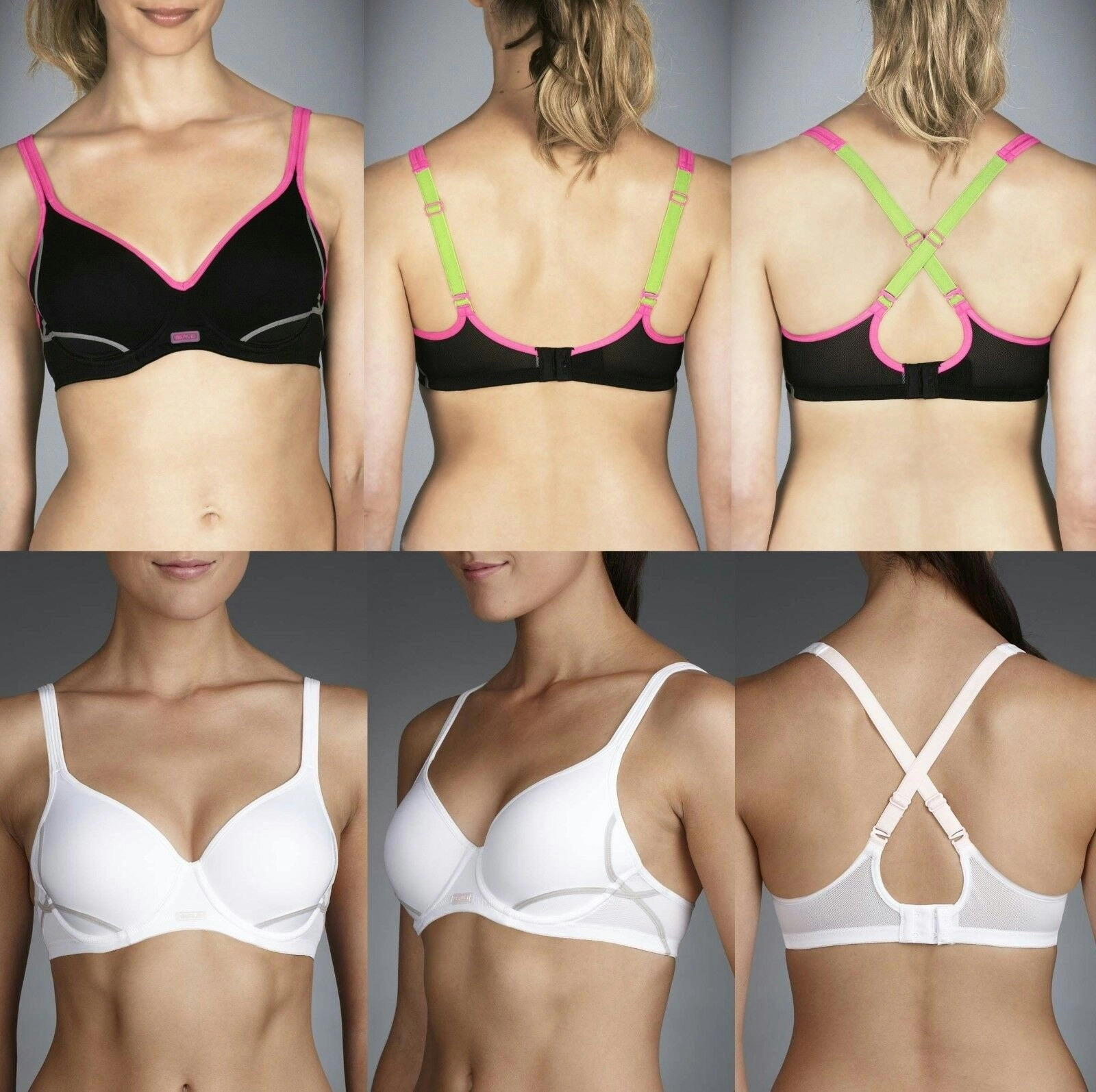 Berlei Electrify Contour Bra Black White Sports Underwire