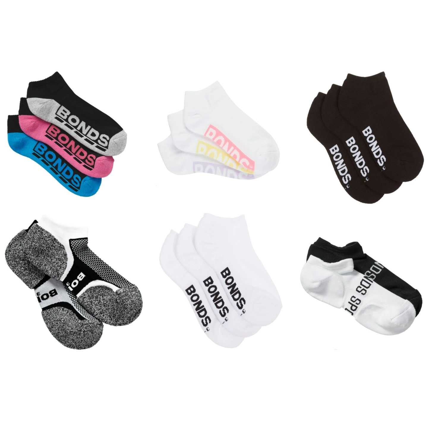 12 Pairs X Womens Bonds Low Cut Ankle Sports Socks - Assorted Colours & Stles!