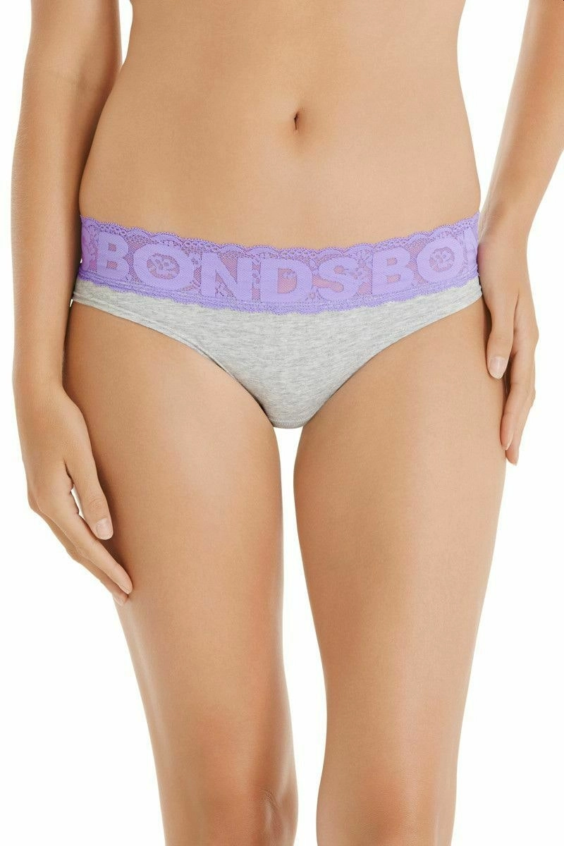 5 x Bonds Skimpini Undies Womens Ladies Skimpy Bikini Grey Underwear