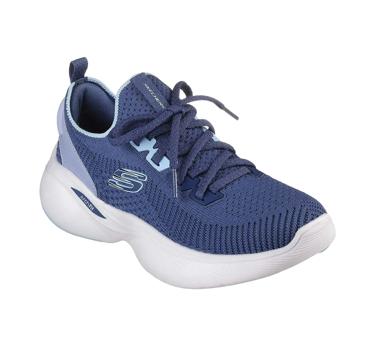 Womens Skechers Arch Fit Infinity Navy/ Aqua Athletic Sneaker Shoes