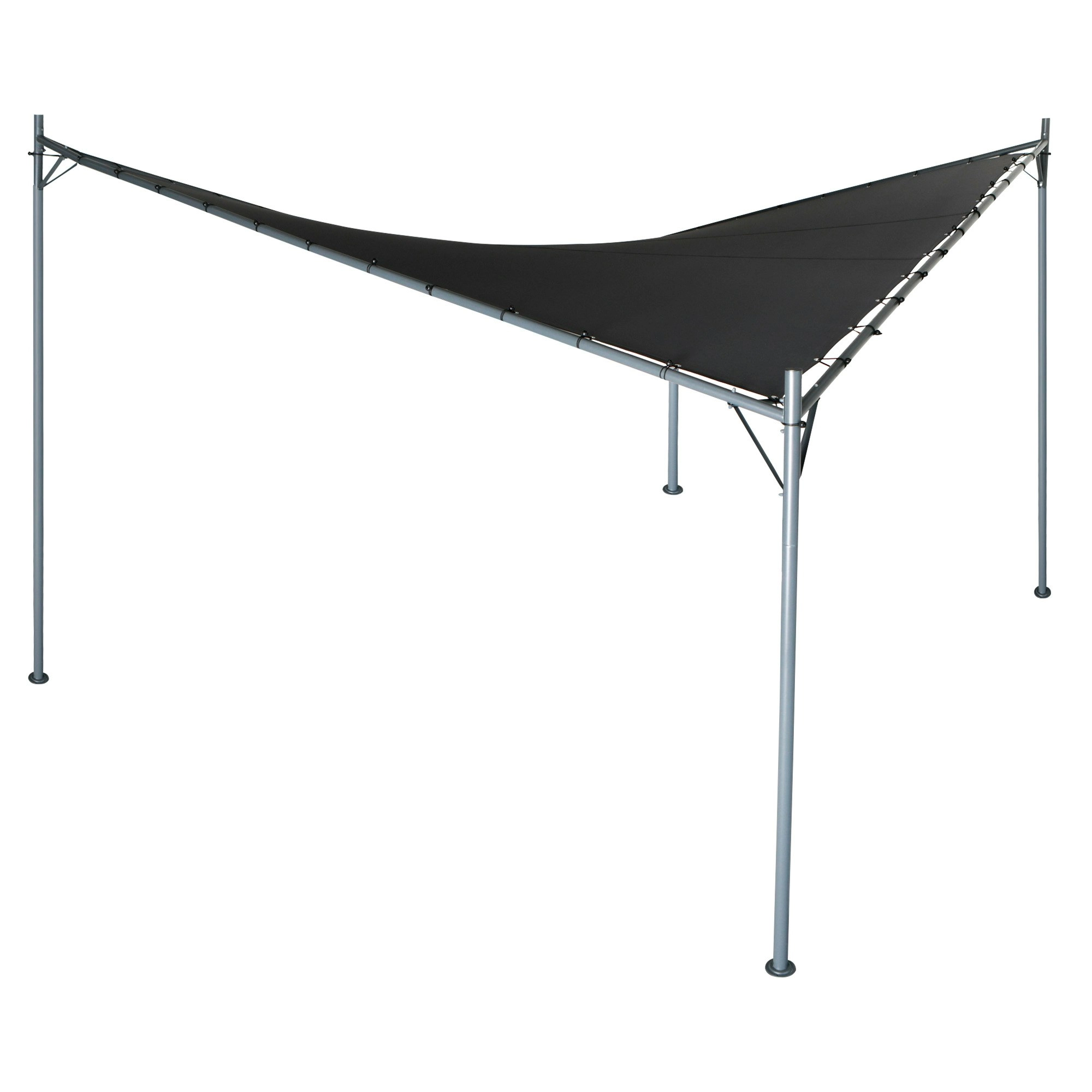 Wallaroo 3x3m Butterfly Steel Gazebo - Charcoal