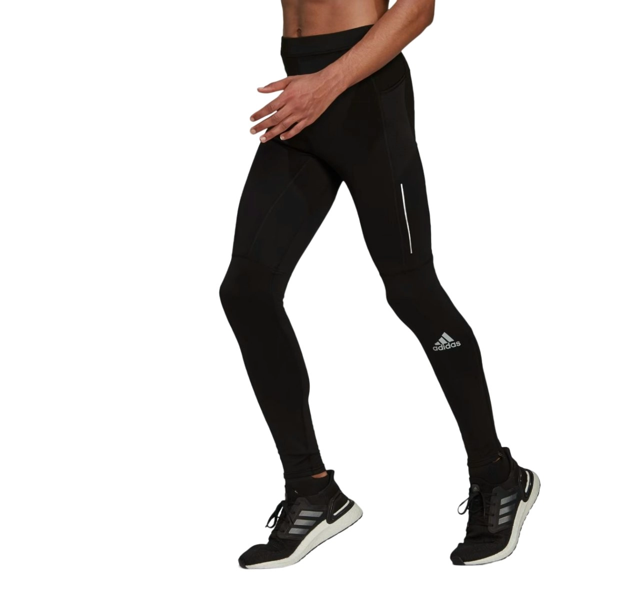 Adidas Mens Own The Run Warm Tights Black Running Activewear Pants